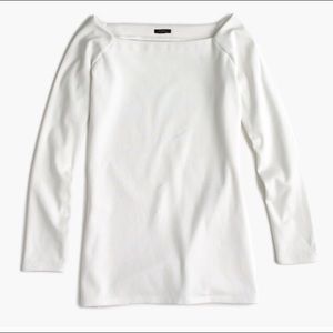 J CREW off shoulder tee (white)